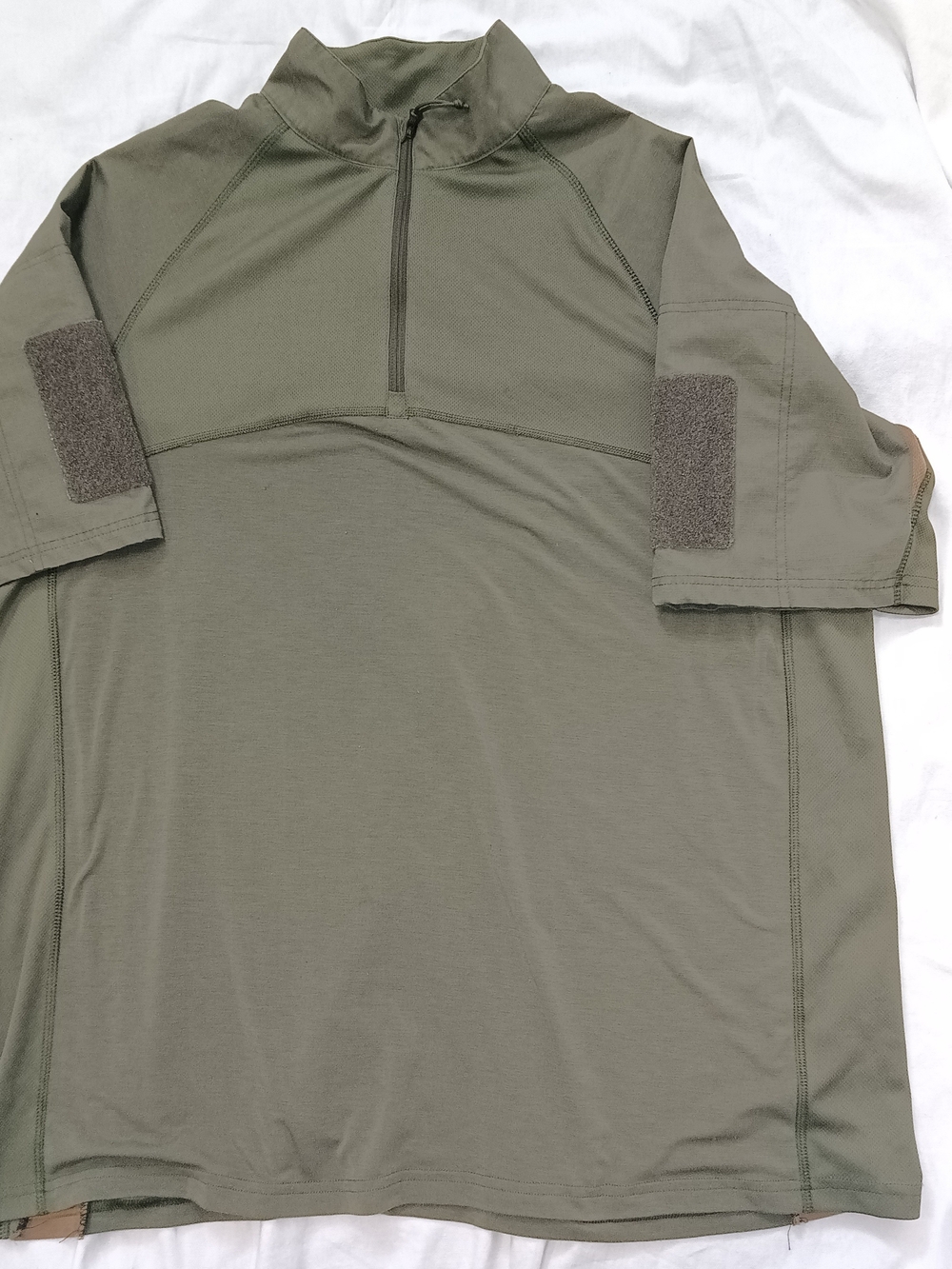 Condor Men's XXL Tactical Combat 1/4 Zip Short Sleeve Shirt in Olive Green